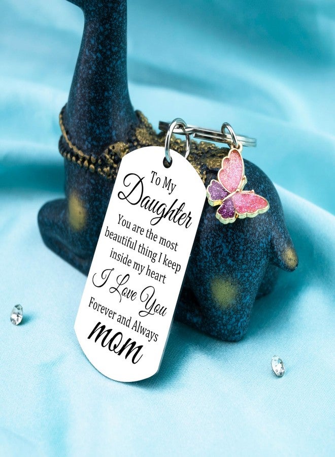 Aisity Daughter Gifts from Mom To My Daughter Keychain Butterfly Gift for Women Daughters Birthday Christmas Graduation Gifts Stocking Stuffers for Daughters - Image 4